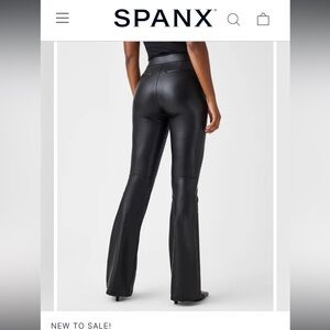 SPANX NWT Never worn XL leather-like flare pants